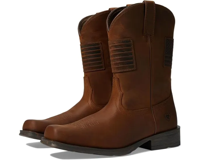Ariat Ковбойские ботинки Rambler Patriot с квадратным носком и вышитым флагом