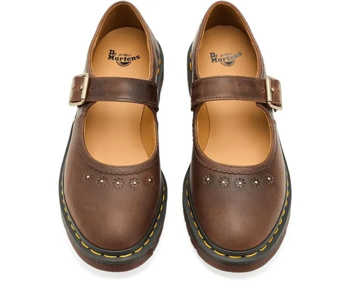 Туфли Dr. Martens Mary Jane Flower с рельефным цветочным узором