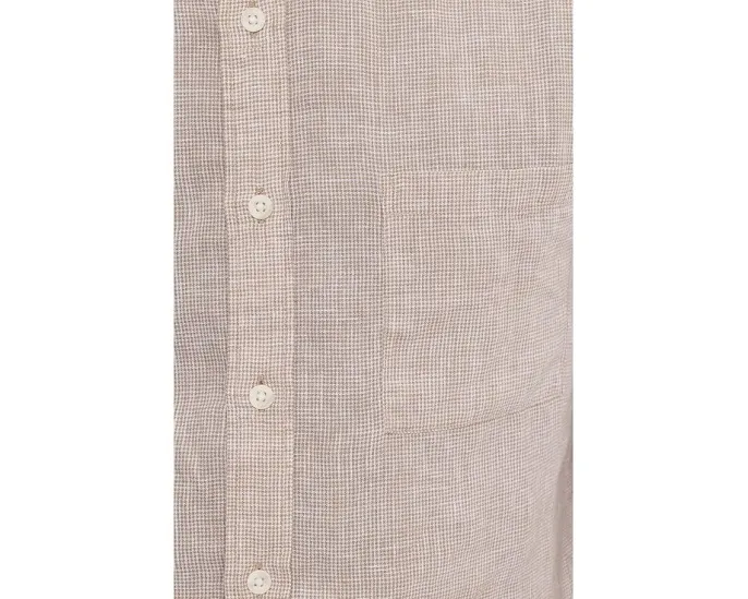 Рубашка Vince с длинным рукавом и отдельной планкой в клетку