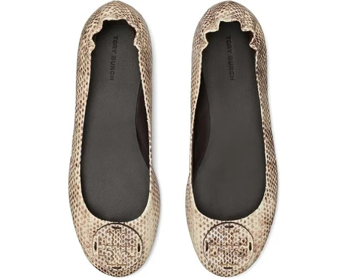 Балетки Tory Burch Minnie Travel с кожаным логотипом складные