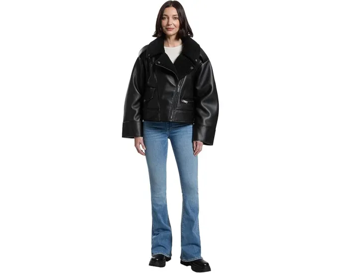 Косуха UGG Finnian Luxefluff Moto из искусственной кожи и овчины