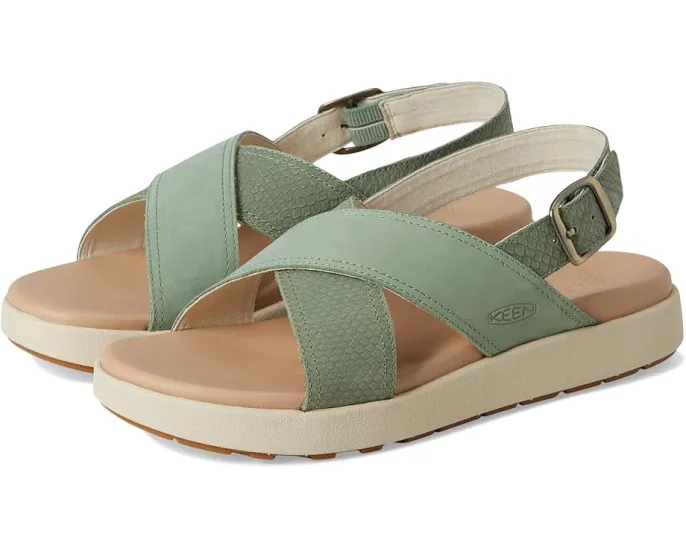 Сандалии KEEN Elle Luxe Cross Strap из кожи с перекрестными ремнями