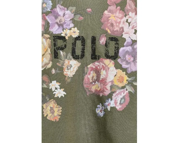 Футболка Polo Ralph Lauren Kids свободного кроя с цветочным принтом из хлопкового джерси
