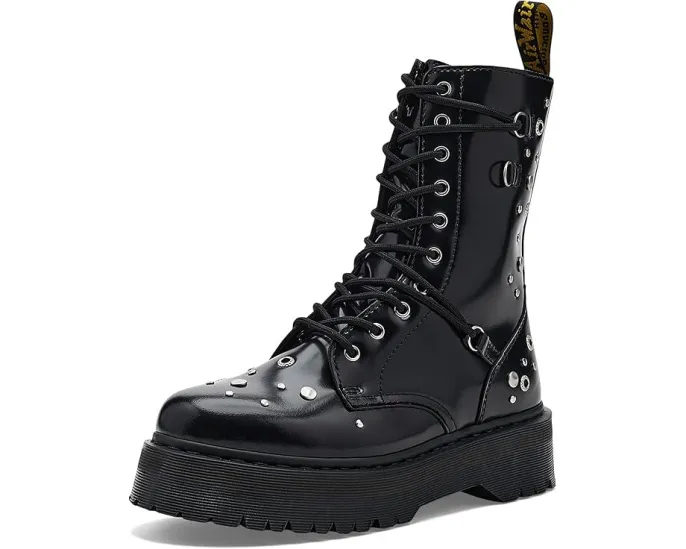 Ботинки Dr. Martens Jadon Hi Hardware на платформе с заклепками