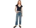 Free People летняя блуза Summer Short Sleeve с ярким декольте