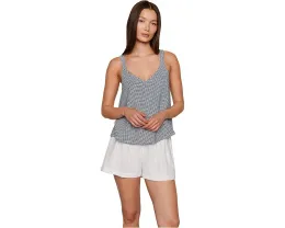 Майка Eberjey с V-образным вырезом из смеси льна с широкими бретелями