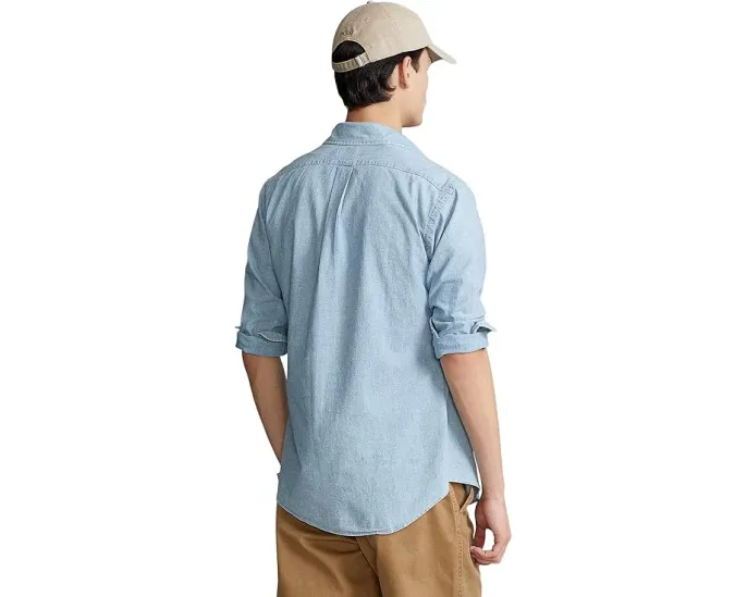 Спортивная рубашка Polo Ralph Lauren из легкого хлопкового шамбре