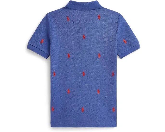 Поло из хлопковой сетки с лошадкой Polo Ralph Lauren Kids для малышей
