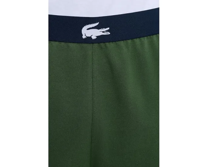 Шорты Lacoste для отдыха прямого кроя из флиса с принтом