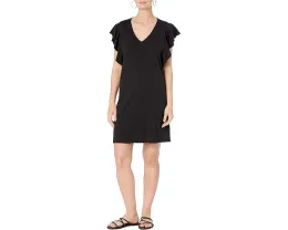 Flutter Sleeve V-Neck Dress