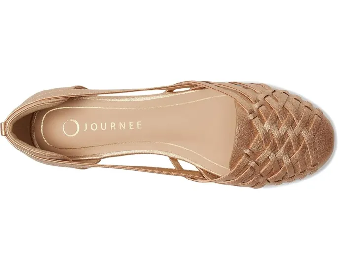 Балетки Ekko с плетеным узором и круглым носком Journee Collection