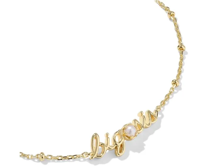 Kendra Scott Браслет Big Sis Delicate Chain с жемчугом