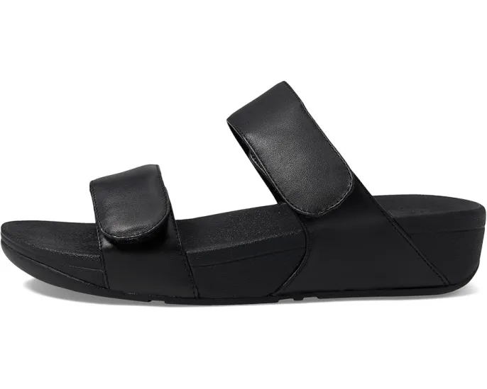 Сланцы FitFlop Lulu Adjustable Leather Slides с ремешком на липучке