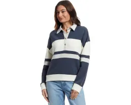 Свитер High Standard Fleece Rugby с воротником из органического хлопка Faherty