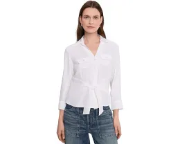 Рубашка NIC+ZOE Iconic Tie Front с запахом и накладными карманами