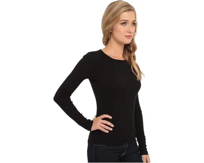 Splendid Классическая водолазка с длинным рукавом из хлопка Supima и модала