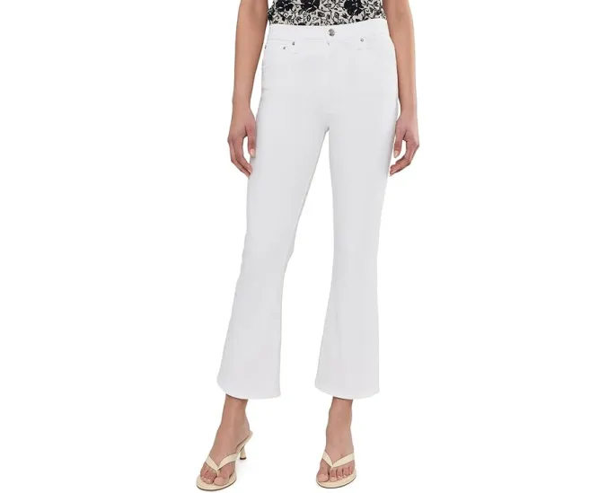 Джинсы Madewell The Stretch Flare Crop с расклешенным низом и укороченной длиной в цвете Tile White