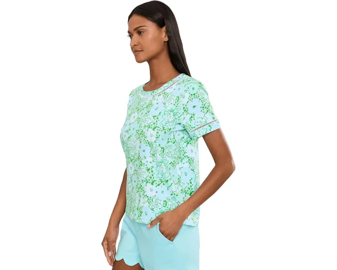 Топ Clairmont Ladder Lace Knit от Lilly Pulitzer с вставками из кружева и каре