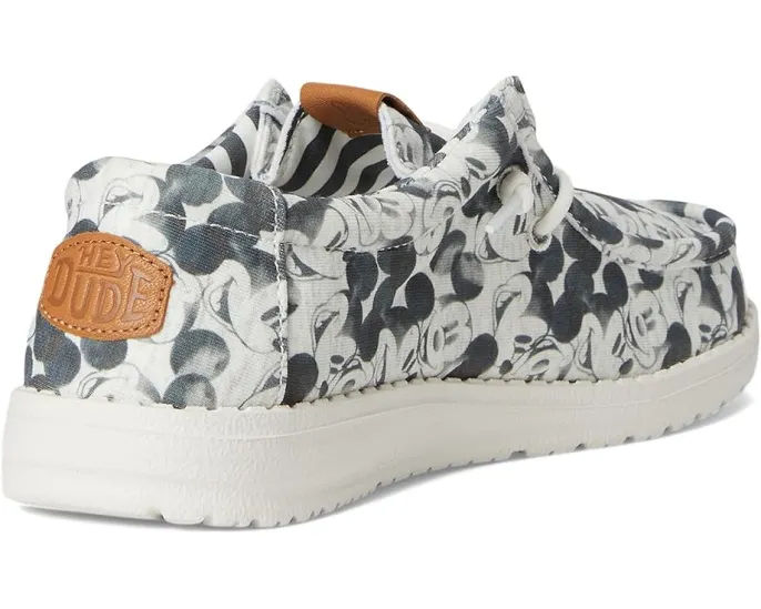 Детские кеды Hey Dude Kids Wally Mickey Mouse Print с принтом Микки Мауса