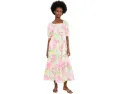 Платье макси с коротким рукавом Lilly Pulitzer Hadly на резинке и ярусами
