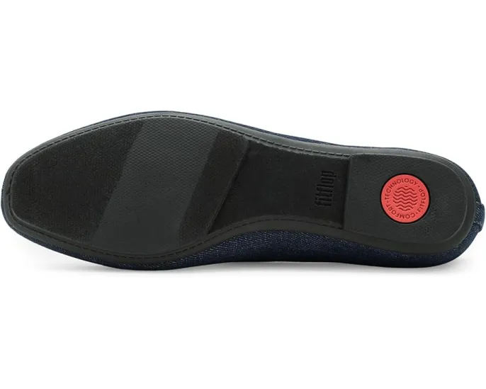 Туфли FitFlop Delicato Mary Jane из денима на клиновидном каблуке