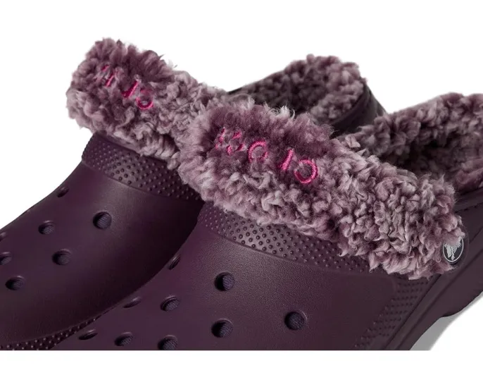 Кроксы Crocs Classic Fleece Lined Clogs с меховой подкладкой и регулируемым ремешком