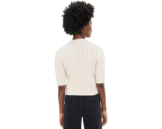 Свитер Madewell Charm Stitch Hazel Twinset Tee с короткими рукавами и вязкой