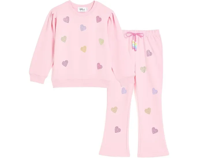 Спортивный костюм Lola and The Boys Pink Crystal Hearts для детей