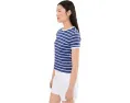 Футболка Baby Tee от Madewell с круглым вырезом в полоску
