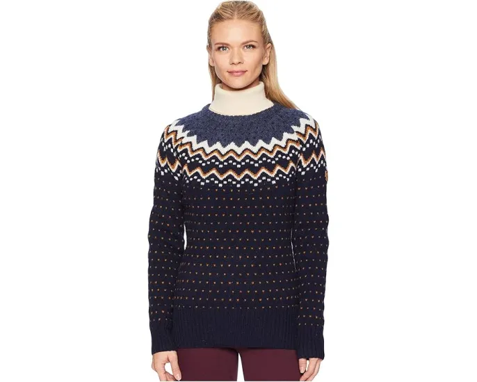 Свитер Fjällräven Övik Knit с круглым вырезом из шерсти