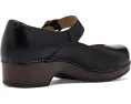 Dansko сабо Bonny Mary Jane из черной кожи с ремешком