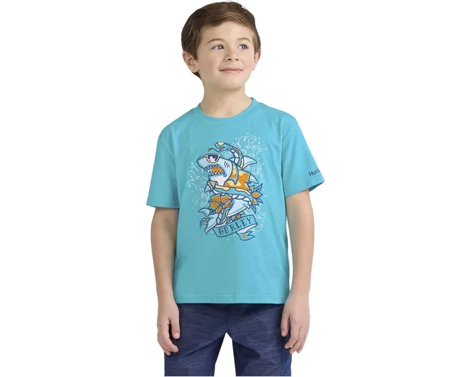 Футболка Hurley Shark Tatt с рисунком для маленьких детей