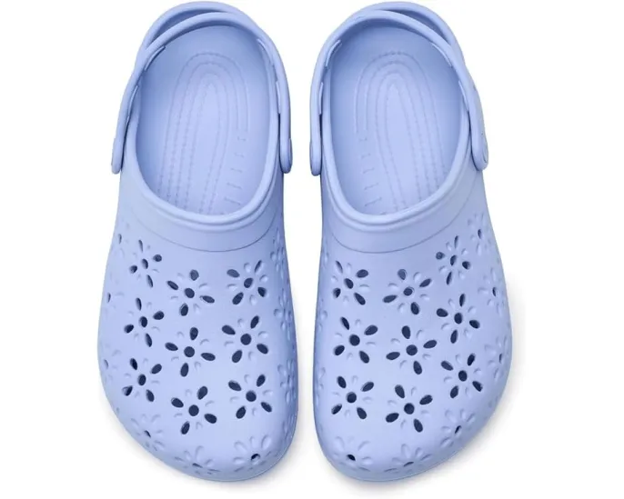 Классические сабо Crocs с ажурным цветочным дизайном и вентиляционными отверстиями