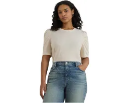 Топ Lauren Ralph Lauren плюс сайз с пышными рукавами из джерси с утолщениями