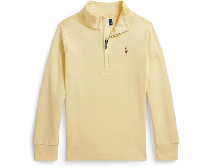 Полузип Polo Ralph Lauren Kids худи из интерлока для малышей с вышитым пони