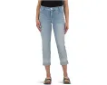 Джинсы KUT from the Kloth Amy Crop с прямыми штанинами и подвернутым подолом