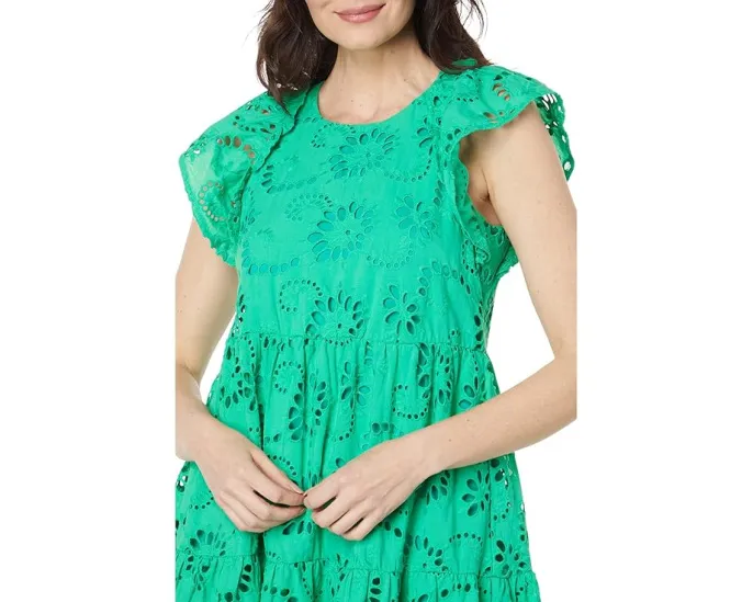 Короткое платье Maggy London Eyelet Mini с вышивкой в стиле ажура