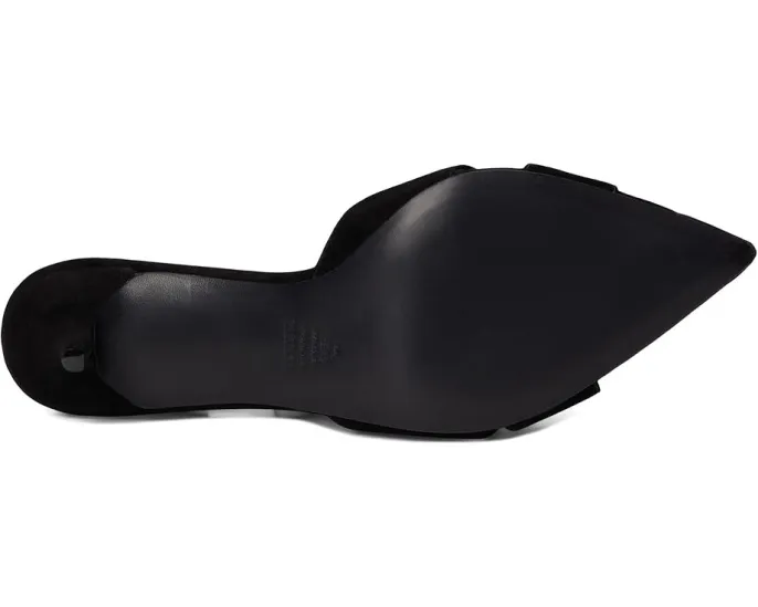 Туфли-мюли Schutz Hilda Leaf из замши на шпильке с перекрещивающимися ремешками