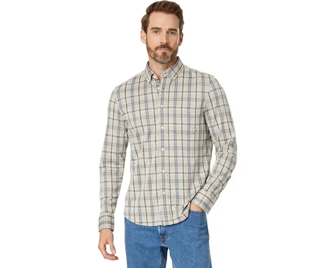 Рубашка Faherty Coastline Knit в клетку из мягкого хлопка