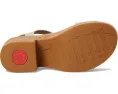 Сандалии FitFlop Platforms Leather/Cork на высоком каблуке-клин с кожаным верхом