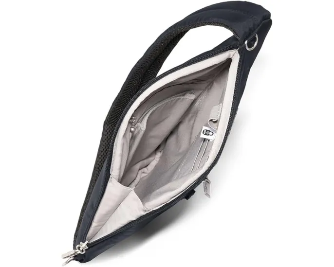 Baggallini Securtex антикражевая слинг сумка Half Moon с защитой от порезов
