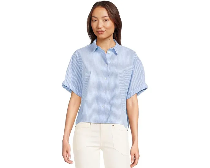 Полосатая рубашка Lilla P свободного кроя с укороченным низом