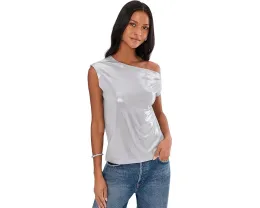 Norma Kamali топ Drop Shoulder с асимметричным плечом