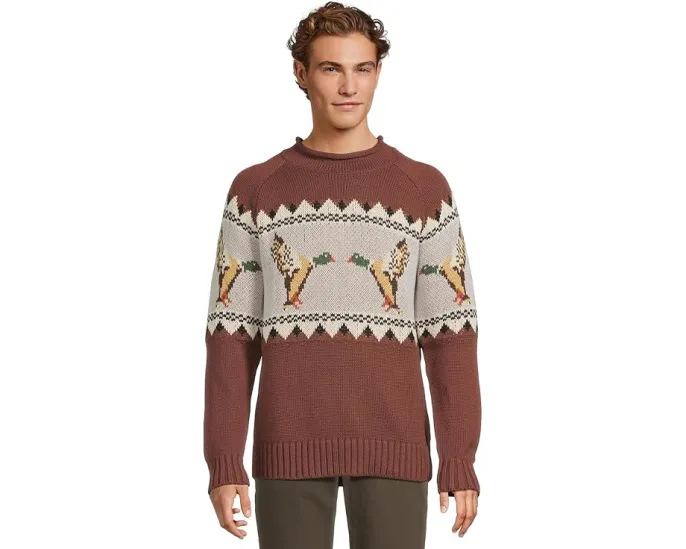 Свитер Signature из органического хлопка с воротником-стойкой и узором Fair Isle от L.L.Bean