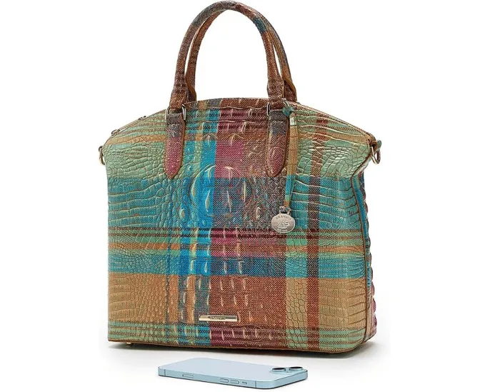 Большая сумка Brahmin Large Duxbury Satchel из текстурированной кожи со съемным ремнем