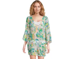 Туника BECCA Isle Verde из шифона с декольте и разрезами