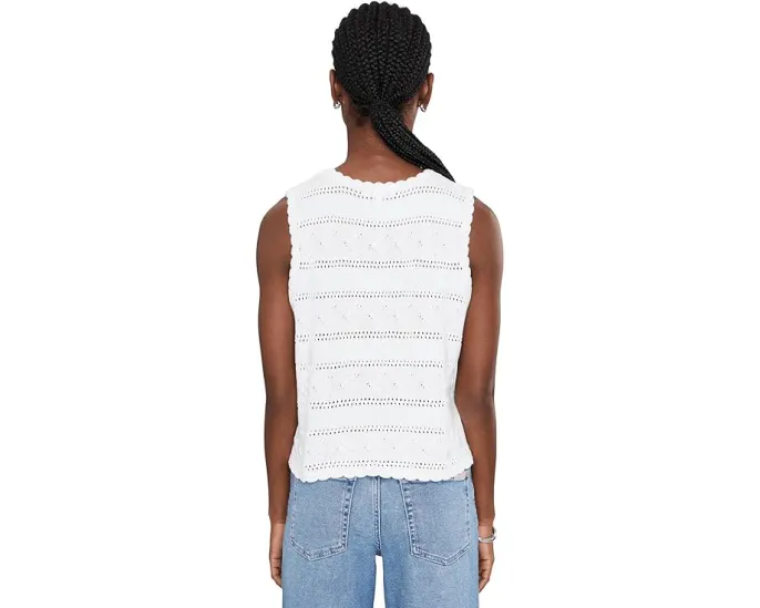 Splendid топ Giovanna Sweater Tank с ажурным узором