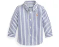 Детская рубашка в полоску Polo Ralph Lauren Kids из хлопкового поплина с вышитым пони
