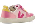 Детские кроссовки VEJA Small V-10 из экологичной кожи с застежками на липучках