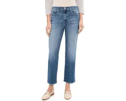 Джинсы Brinley Mid-Rise Straight Crop с прямым кроем от AG Jeans